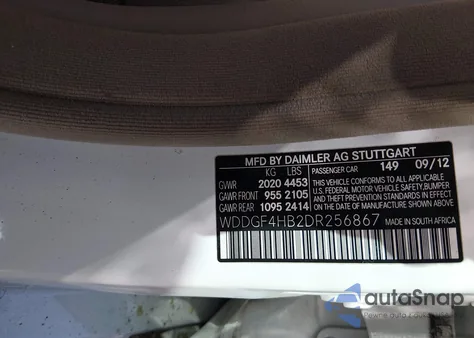 2013 Mercedes-Benz C 250 Sport from USA, damaged, VIN WDDGF4HB2DR256867